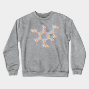 Caffeine Molecule Aesthetic Pastels Gift Crewneck Sweatshirt